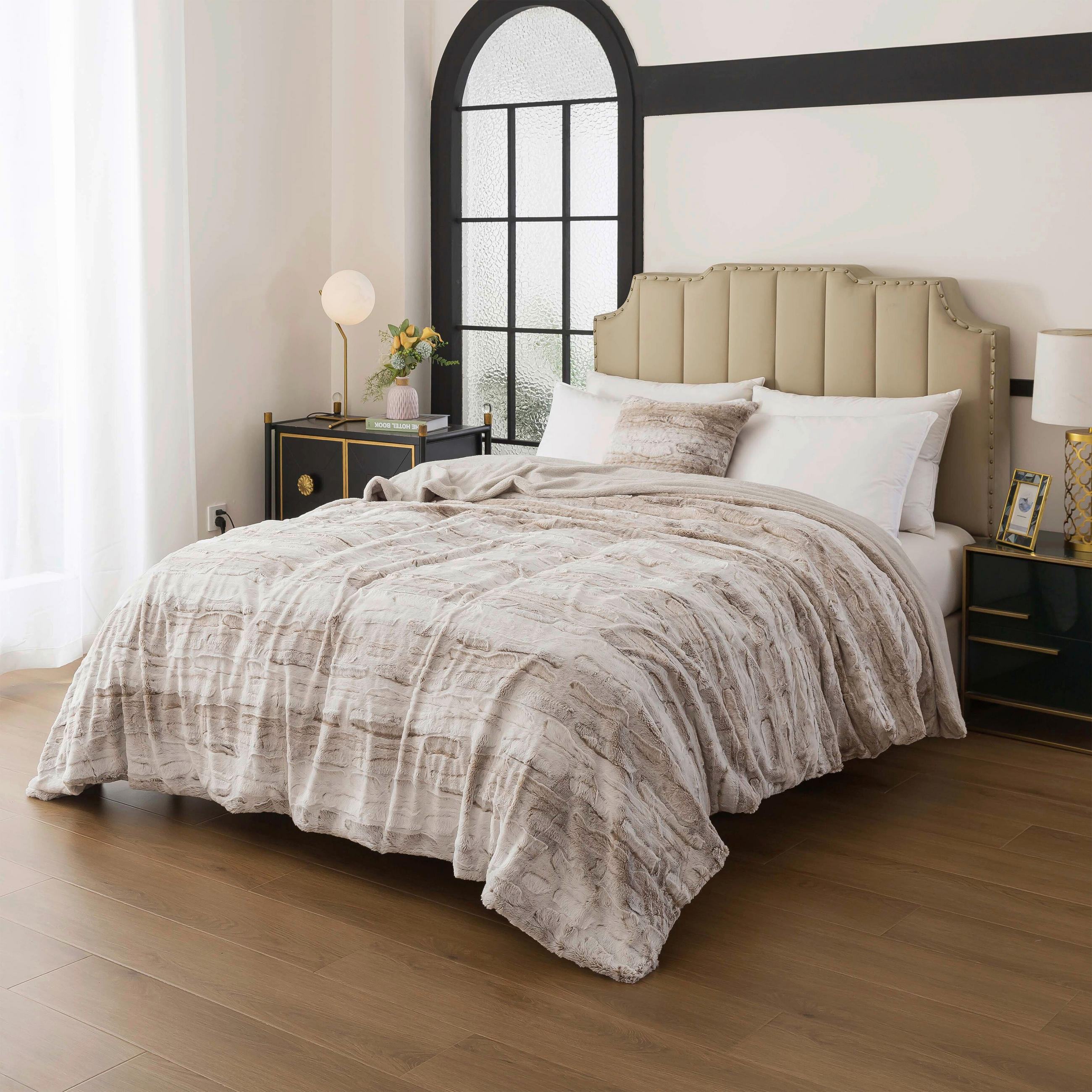 ÁGYTAKARÓ  - bézs, Basics, textil (230/4/250cm)