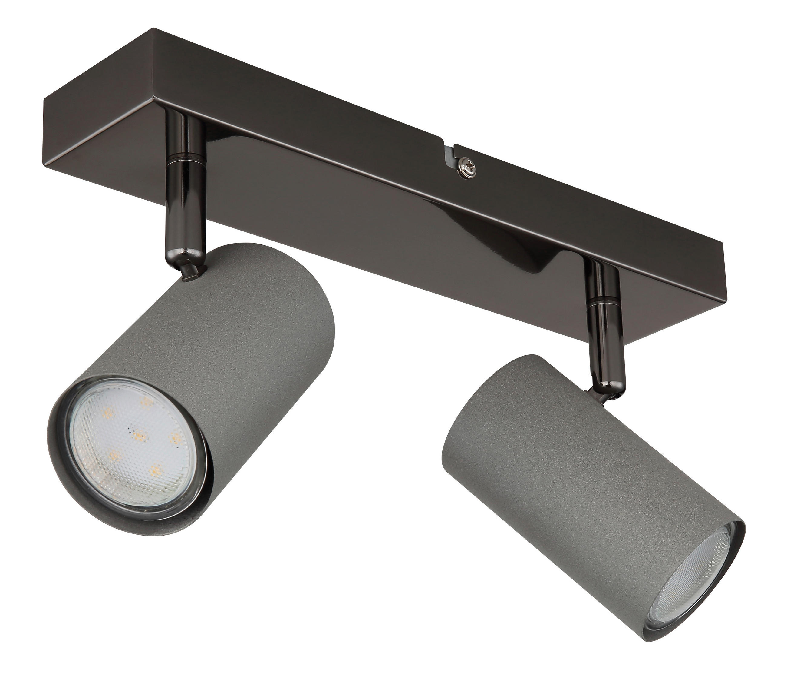 SPOTLIGHT ROBBY 26/10/12 cm   - svartkrom/grå, Design, metall (26/10/12cm) - Globo