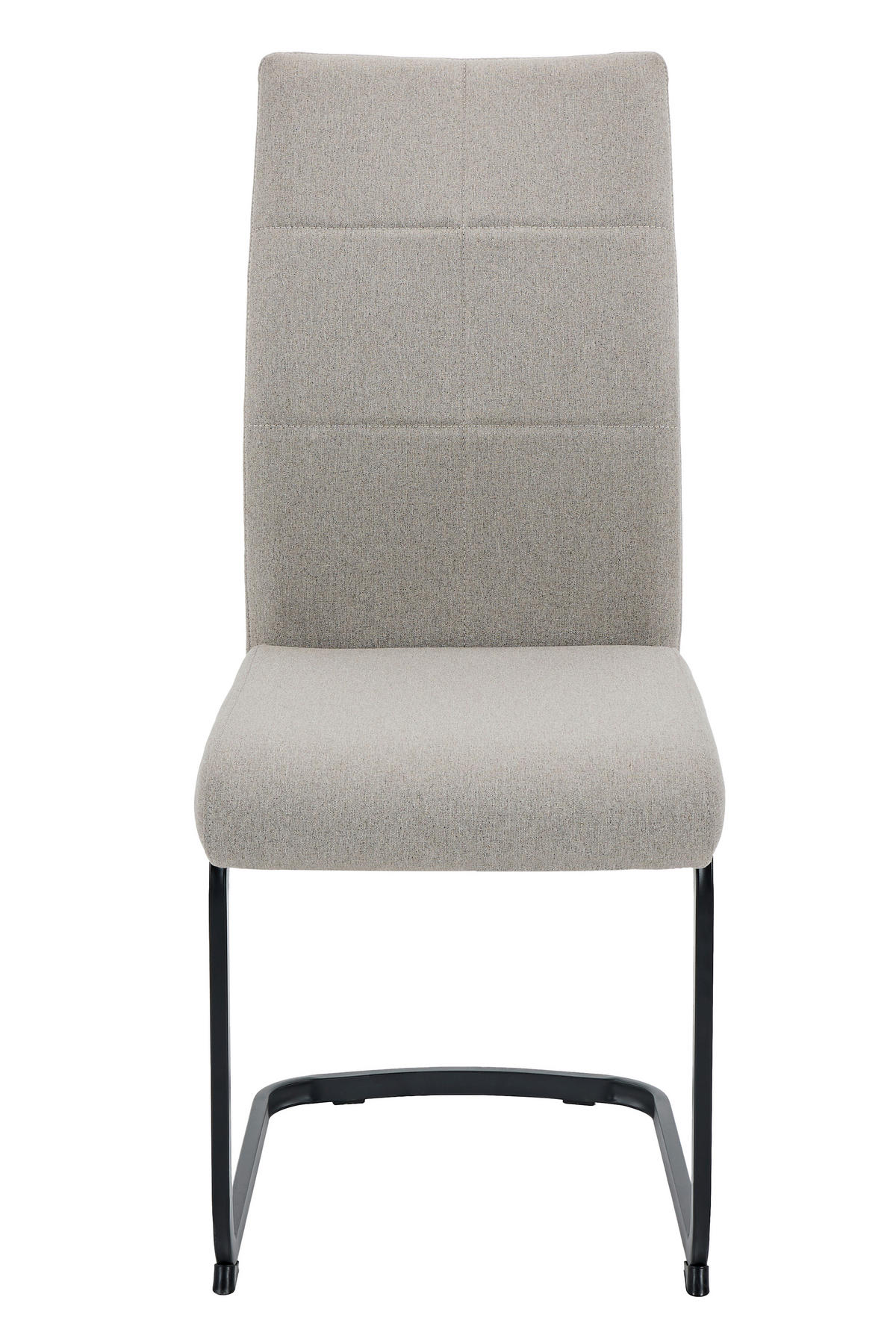 SCHWINGSTUHL-SET 4 Stück  in Stahl Webstoff  - Schlammfarben/Schwarz, MODERN, Textil/Metall (43/98/60cm) - MID.YOU