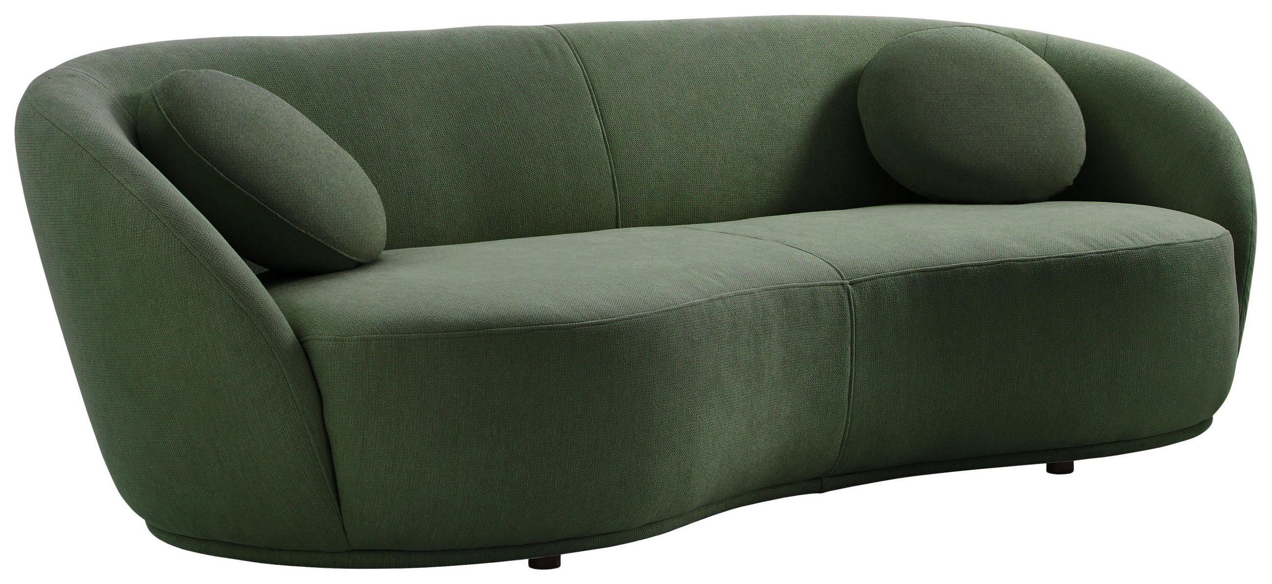 Thumbnail - Ambia Home Bigsofa, Dunkelgrün, Textil, 2-3-Sitzer, Füllung: Schaumstoff, 245x81x120 cm, Stoffauswahl, Wohnzimmer, Sofas...