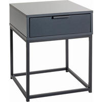 NACHTKÄSTCHEN 40/50/40 cm  in Anthrazit, Schwarz  - Anthrazit/Schwarz, MODERN, Holzwerkstoff/Metall (40/50/40cm)