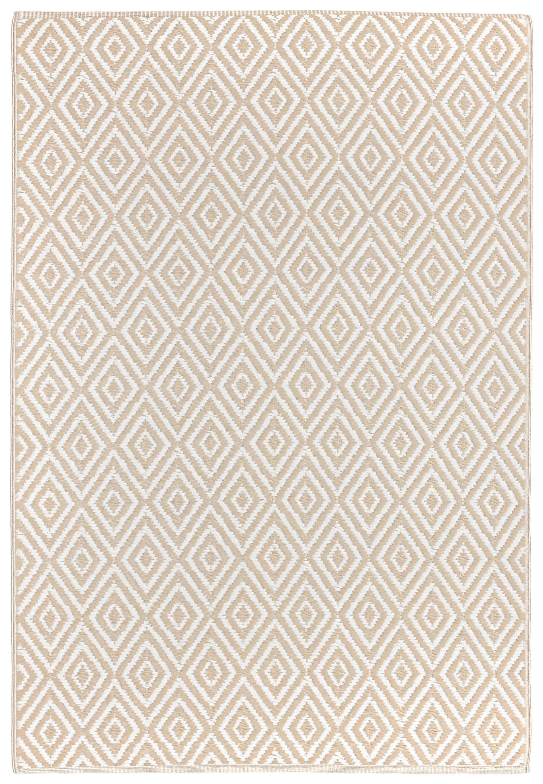OUTDOORTEPPICH 90/150 cm Ibiza Weiß, Beige  - Beige/Weiß, Trend, Textil (90/150cm) - Boxxx