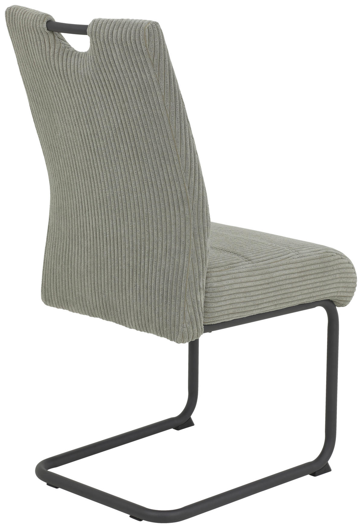 SCHWINGSTUHL  in Eisen Cord  - Schwarz/Grau, MODERN, Textil/Metall (47/99/63cm) - Boxxx