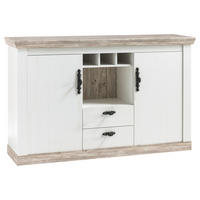 SIDEBOARD  in 167/104/44 cm  - Hellbraun/Schwarz, Design, Holzwerkstoff/Metall (167/104/44cm) - MID.YOU