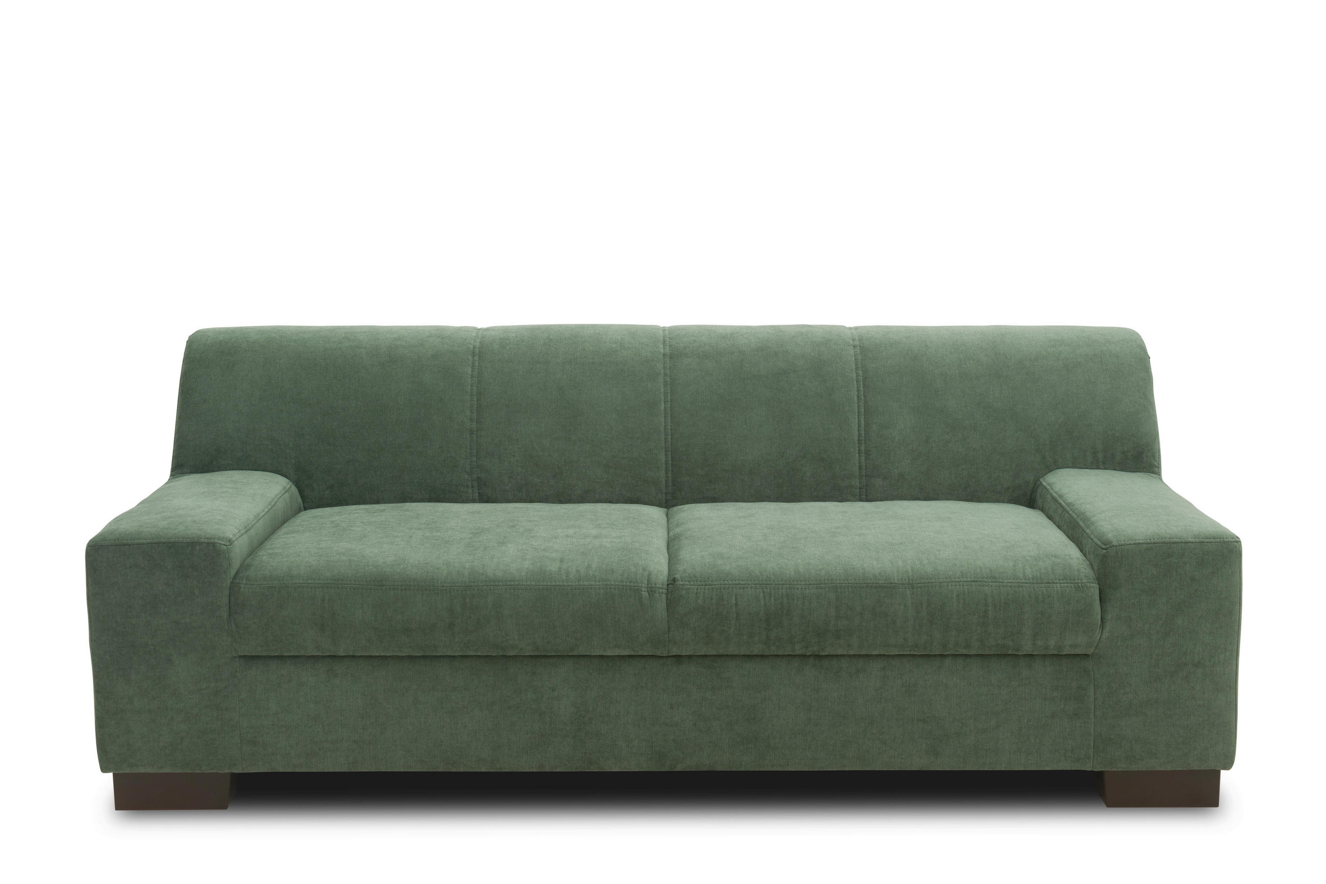 2-SITZER-SOFA Mikrofaser Grün  - Wengefarben/Grün, Design, Holz/Textil (194/74/85cm) - MID.YOU