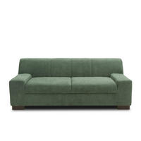 2-SITZER-SOFA Mikrofaser Grün  - Wengefarben/Grün, Design, Holz/Textil (194/74/85cm) - MID.YOU