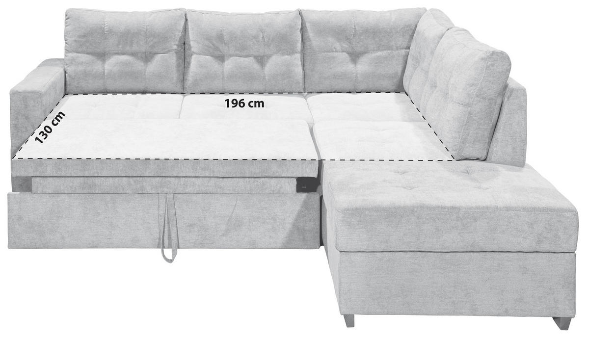 SAROKKANAPÉ textil, faalapú anyag antracit  - fekete/antracit, Basics, műanyag/faalapú anyag (234/213cm) - MID.YOU