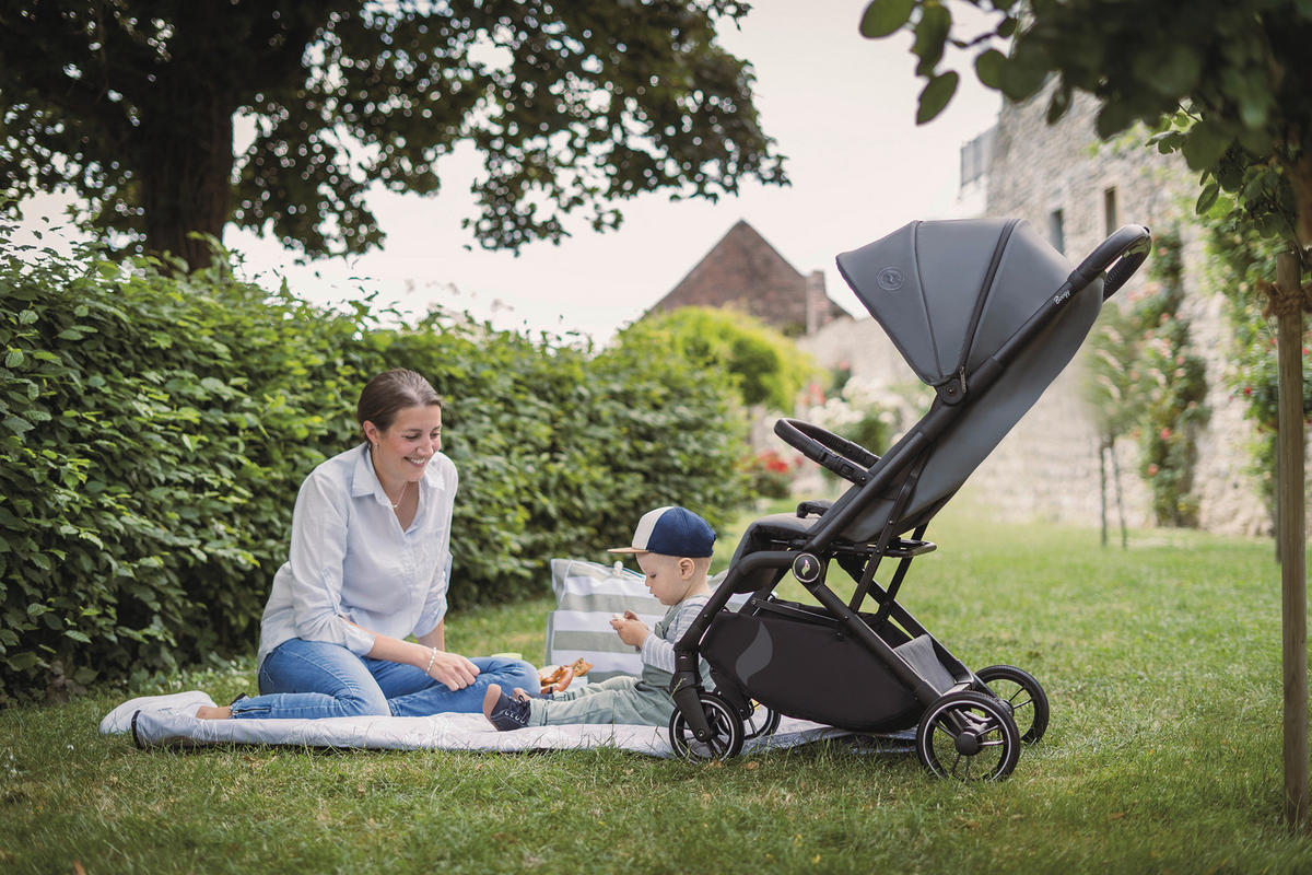 BUGGY Boogy 2 Stone  - Dunkelgrau/Schwarz, Basics, Textil/Metall (51/105/84,5cm) - Osann