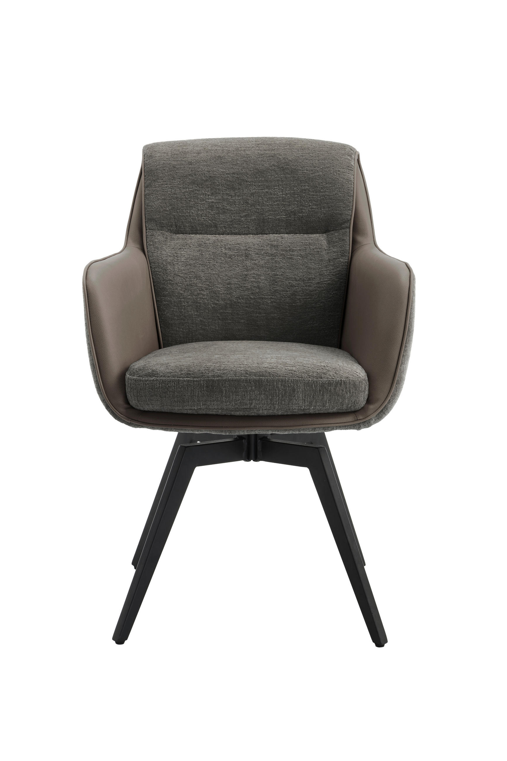 ARMLEHNSTUHL  in Eisen Chenille, Jacquard  - Schwarz/Grau, MODERN, Textil/Metall (63/91/68cm) - Livetastic