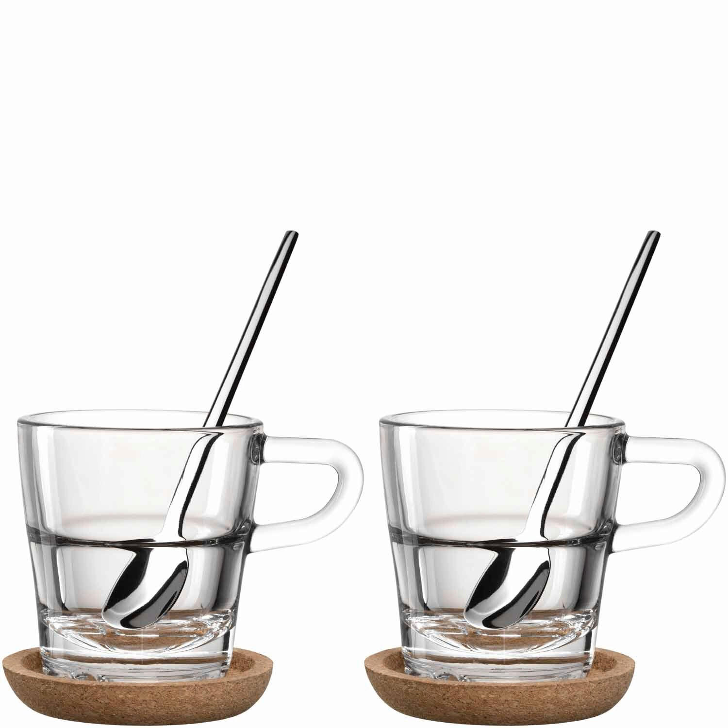 ESPRESSOTASSE SENSO 40 ml  - Klar, Basics, Glas/Holz (17/7,9/7,6cm) - Leonardo