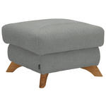 HOCKER Flachgewebe Hellgrau  - Eichefarben/Hellgrau, MODERN, Holz/Textil (65/47/65cm) - Valnatura