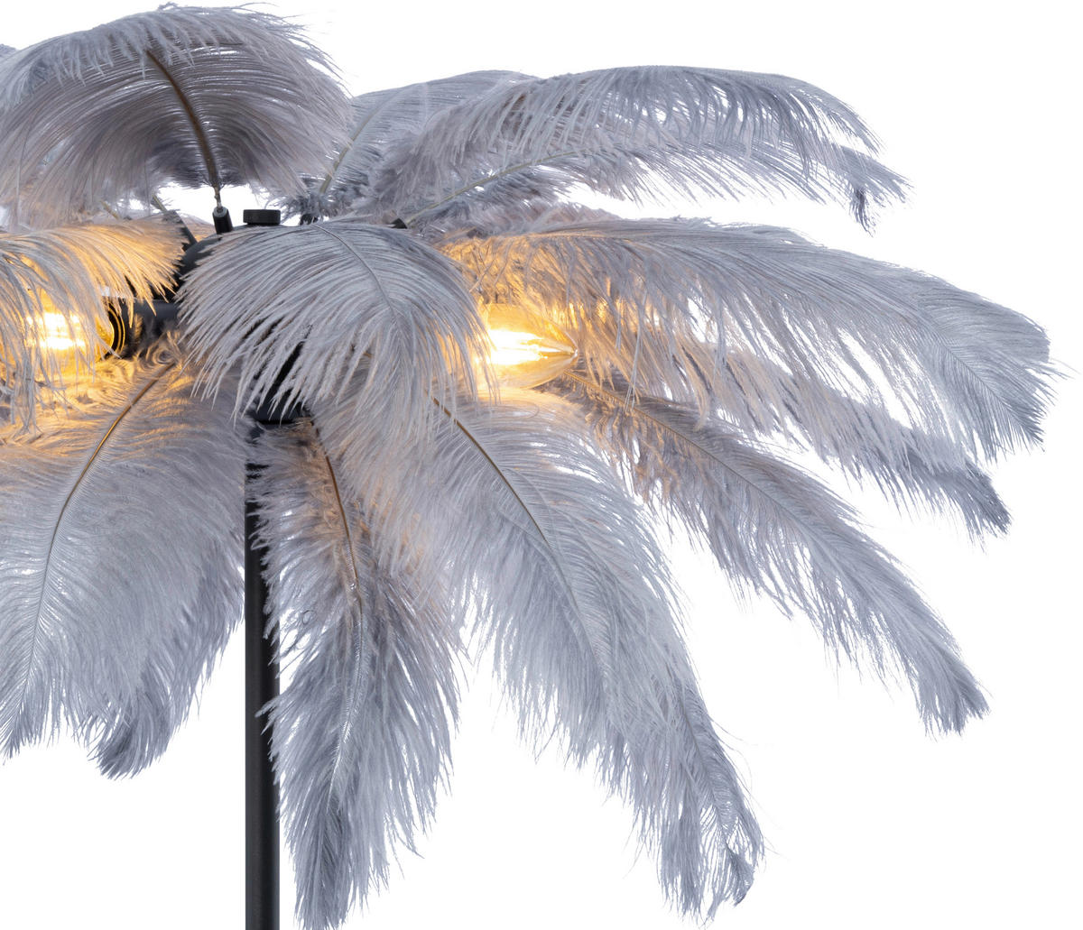 STEHLEUCHTE 55/160 cm    - Schwarz/Grau, Trend, Textil/Metall (55/160cm) - Novel