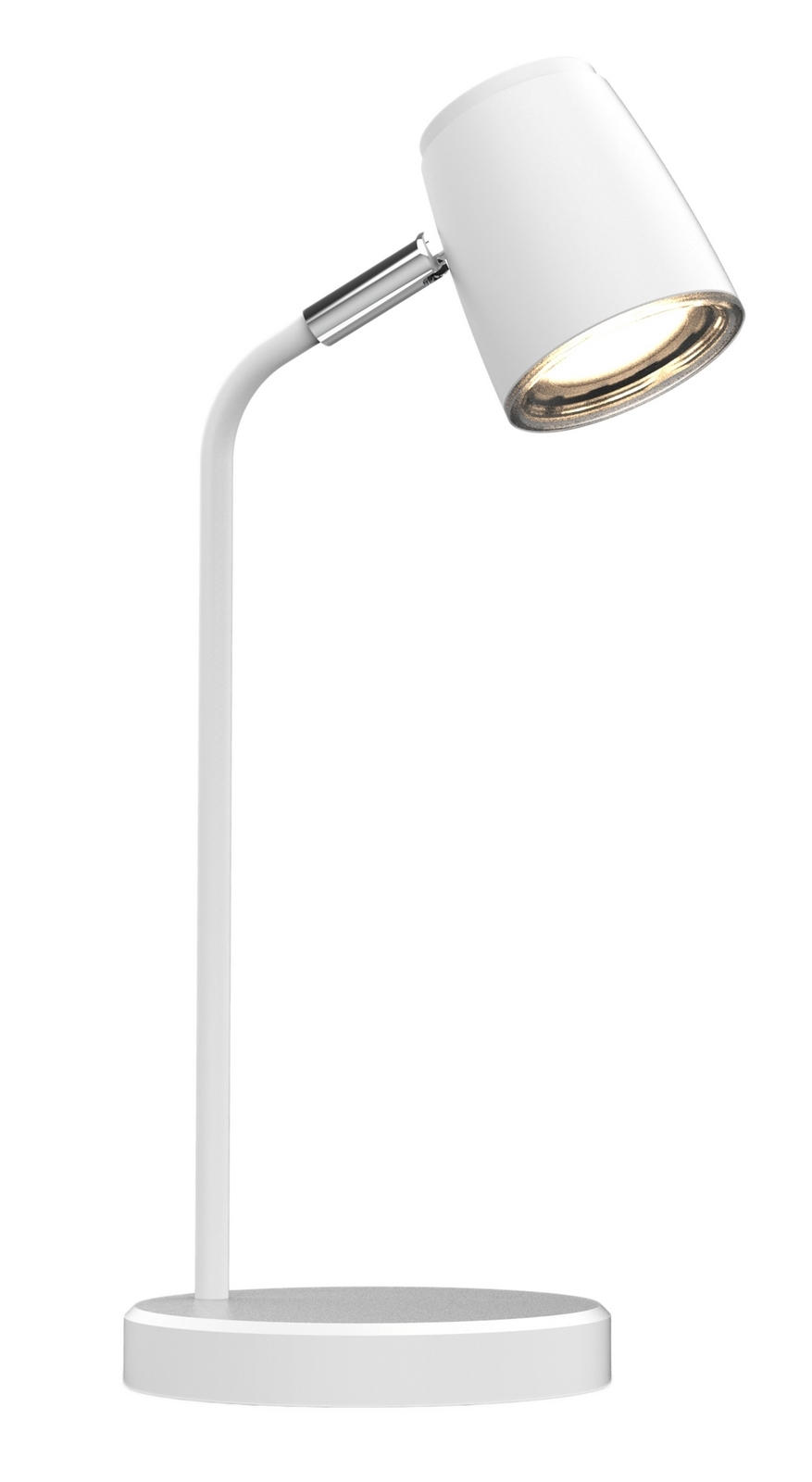 LED STOLNÁ LAMPA, 14/14/35 cm - biela, Basics, kov/plast (14/14/35cm)