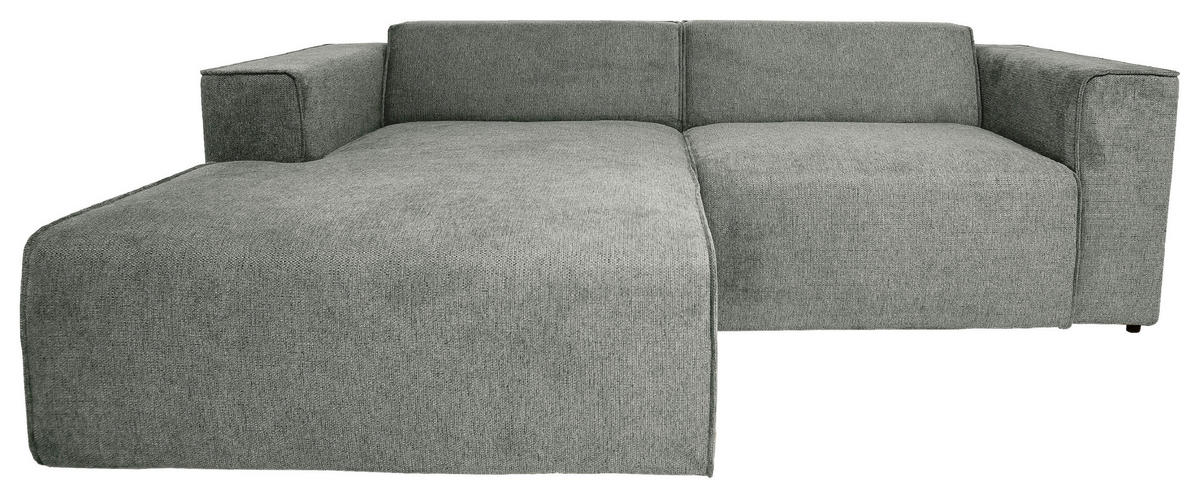 ECKSOFA Hellblau Struktur  - Schwarz/Hellblau, Design, Kunststoff/Textil (161/234cm) - P & B