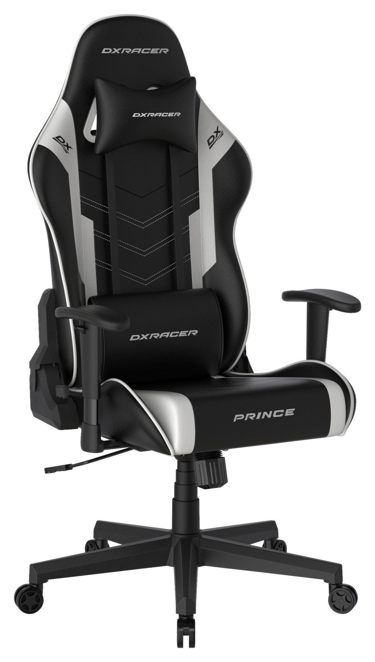 GAMINGSTUHL Weiß, Schwarz Kunststoff, Textil   - Schwarz/Weiß, MODERN, Kunststoff/Textil (67/126/67cm) - Dxracer