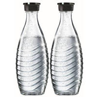TWINPACK DER GLASKARAFFE  - Schwarz, Basics, Glas (20,5/10,50/27cm) - SodaStream