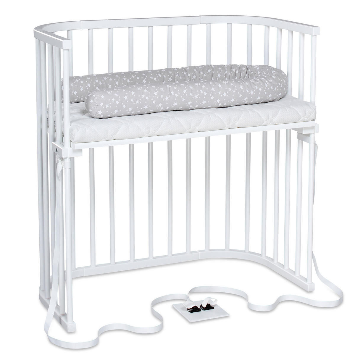 BEISTELLBETT Babybay Boxspring 94/54/96,5 cm  - Weiß, Basics, Holz (94/54/96,5cm) - Babybay
