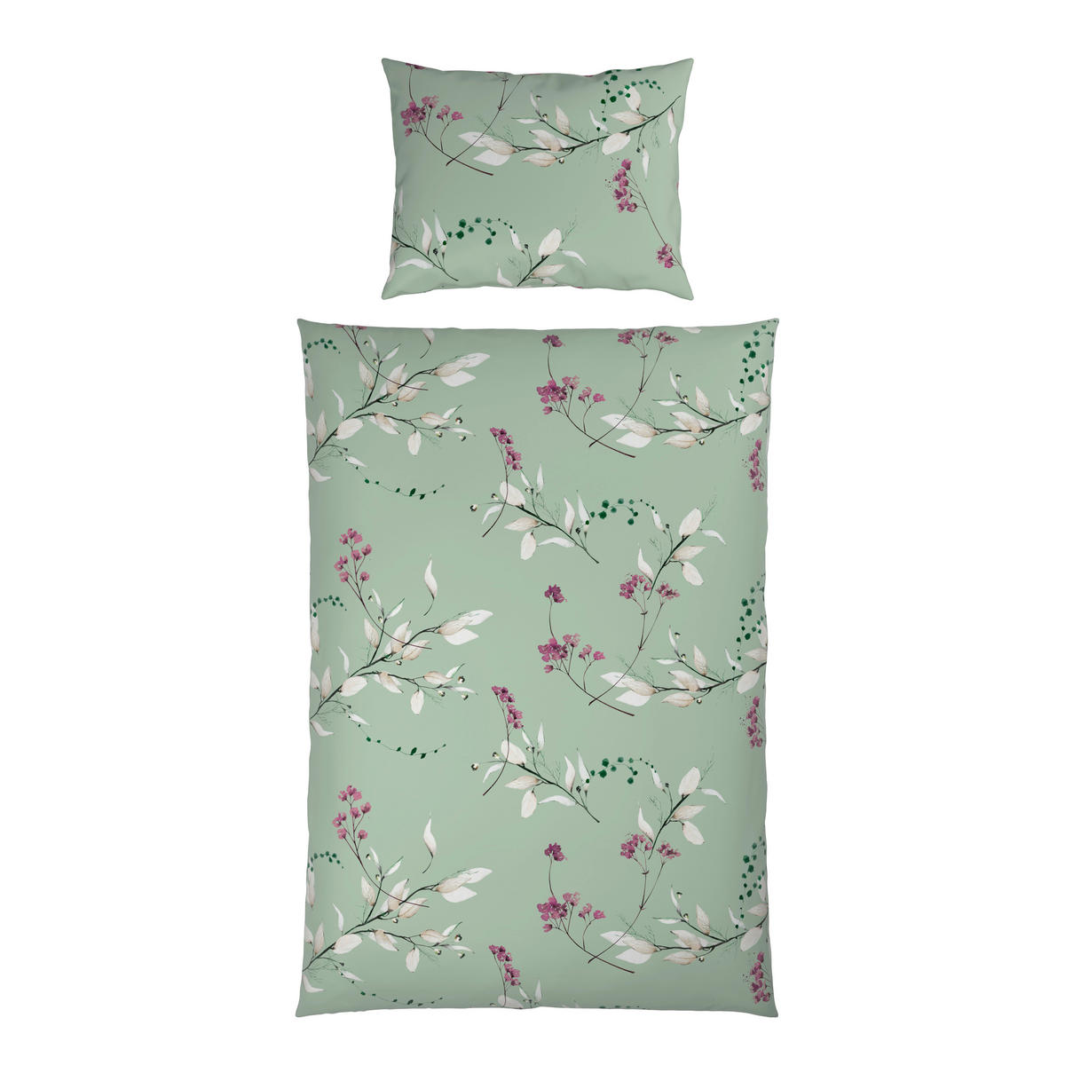 BETTWÄSCHE Satin 140/200 cm  - Grün, KONVENTIONELL, Textil (140/200cm) - Esposa