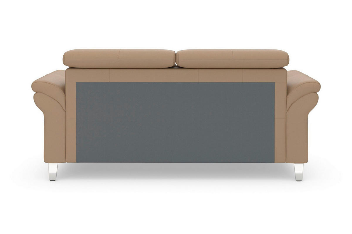 3-SITZER-SOFA 186/84/93 cm ARNGAST E in Echtleder Cappuccino   - Chromfarben/Cappuccino, Basics, Leder/Textil (186/84/93cm) - Sit & More