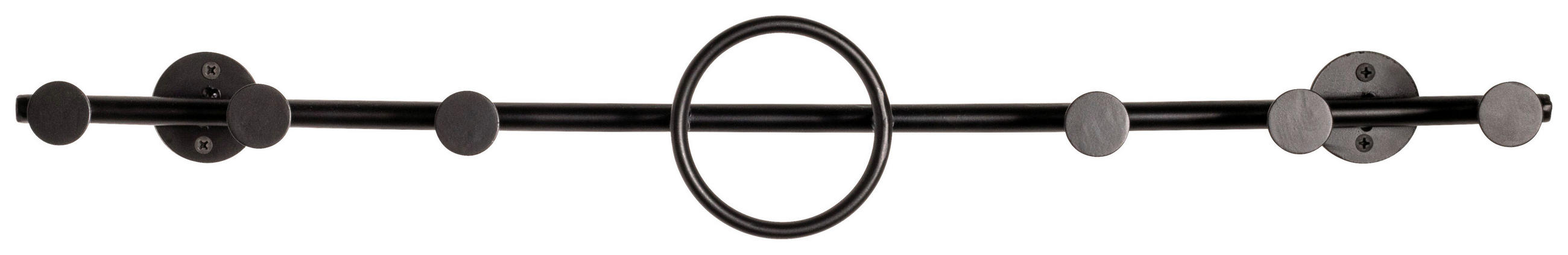 STENSKI OBEŠALNIK - črna, Design, kovina (68/10/8cm)