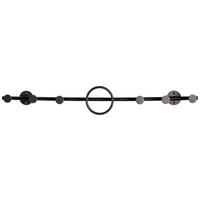 STENSKI OBEŠALNIK - črna, Design, kovina (68/10/8cm)