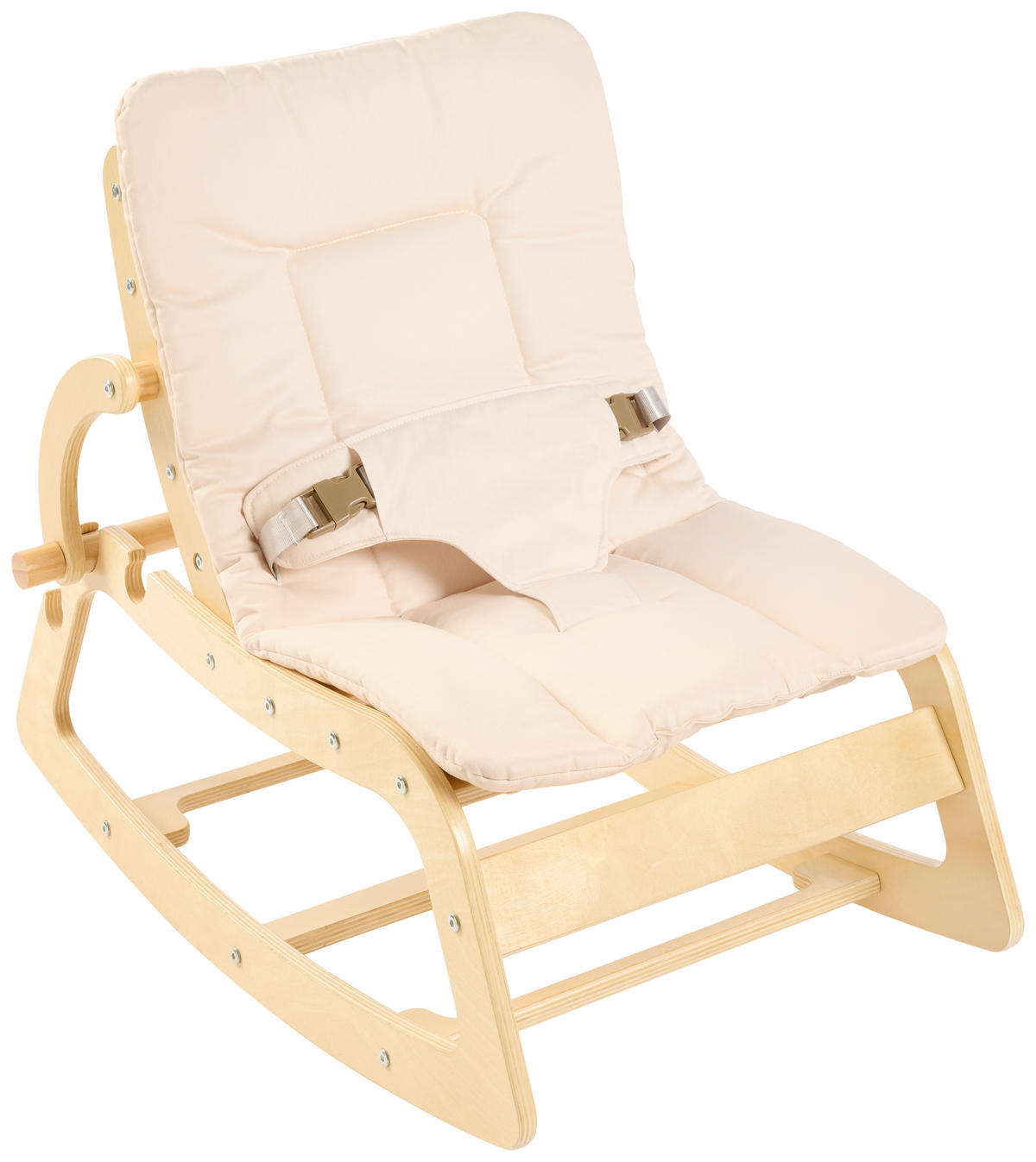 DJEČJA STOLICA  Swing and more  - prirodne boje/bež, Basics, drvo/tekstil (42/70/56cm) - Jimmylee