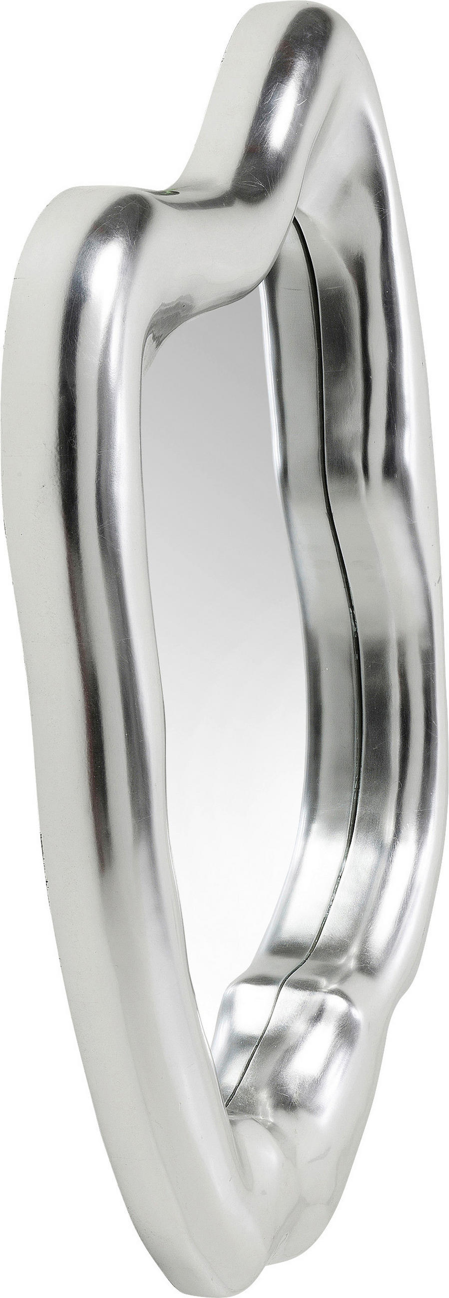 WANDSPIEGEL 68/115,5/8,5 cm    in wellenförmig  - Silberfarben, Design, Glas/Holzwerkstoff (68/115,5/8,5cm)