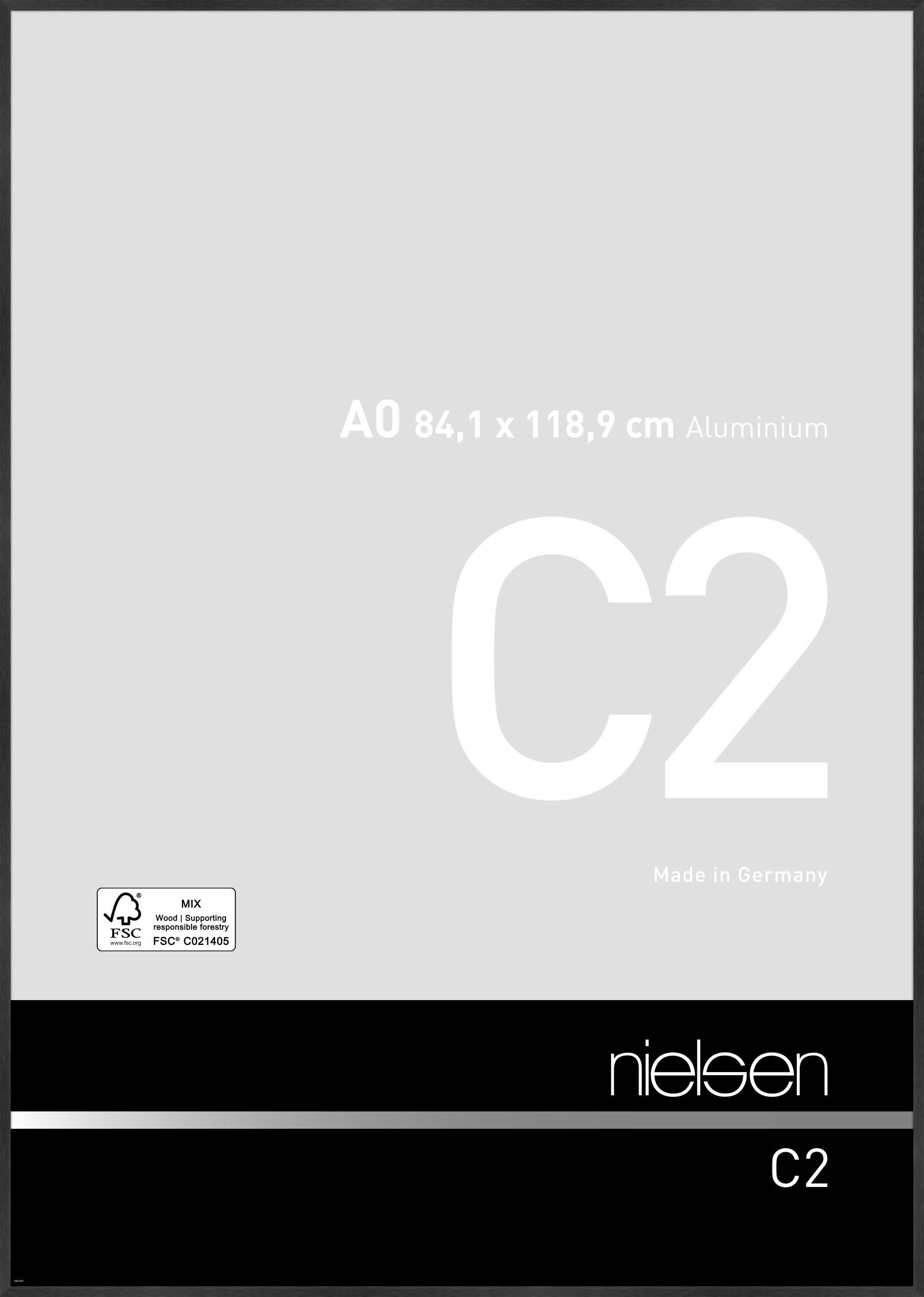 BILDERRAHMEN 86,1/120,9/2 cm  - Schwarz, Basics, Metall (86,1/120,9/2cm)