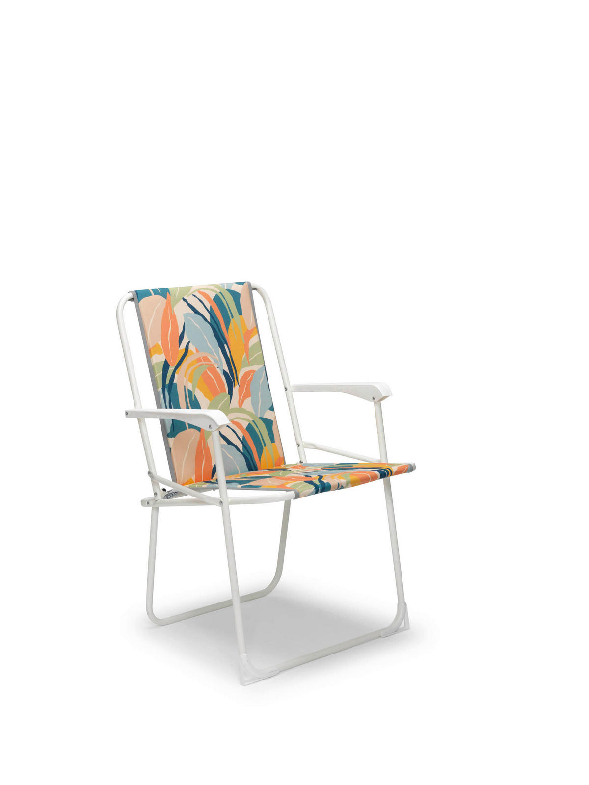 KLAPPSTUHL in Metall, Textil Multicolor, Weiß  - Multicolor/Weiß, Basics, Textil/Metall (56/78/53cm)