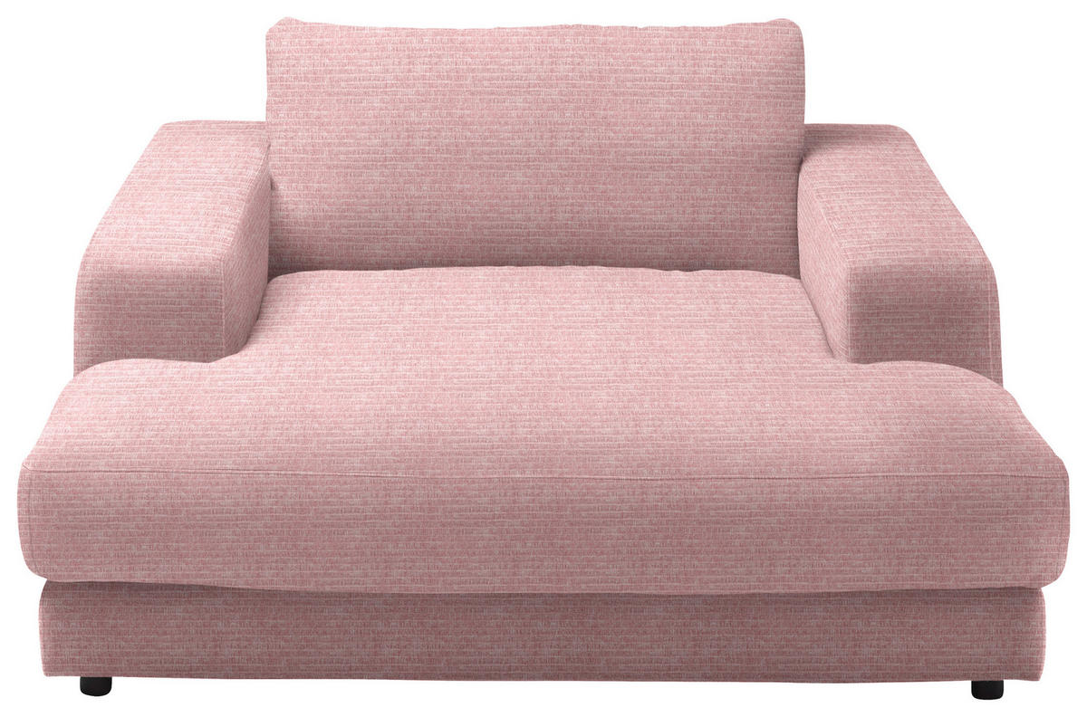 XXL-SESSEL in Chenille Rosa  - Schwarz/Rosa, Design, Kunststoff/Textil (150/86/170cm) - Lomoco