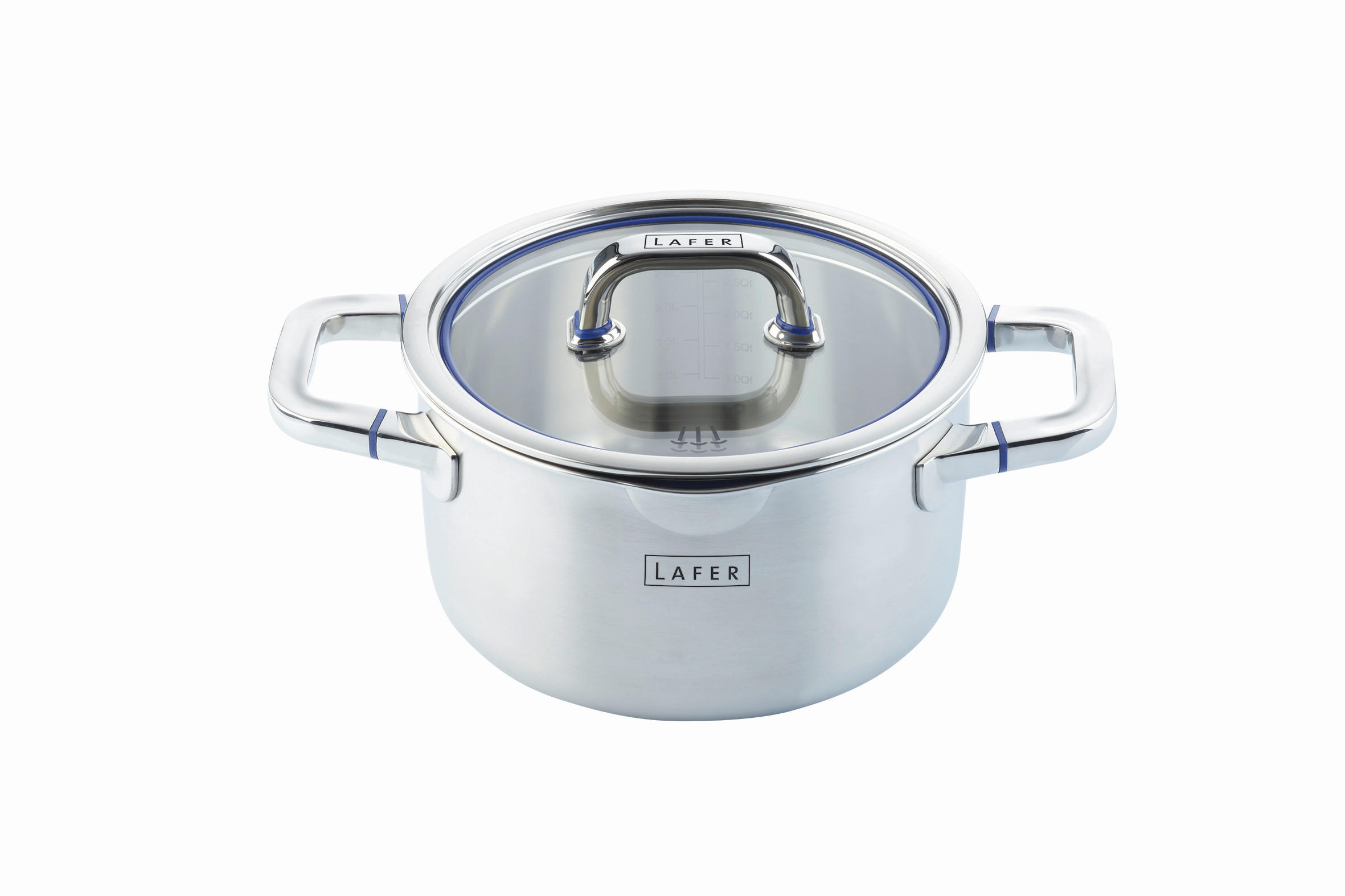 FLEISCHTOPF Lafer 3,0 L  - Transparent/Silberfarben, Basics, Glas/Metall (23/15,5cm) - Johann Lafer