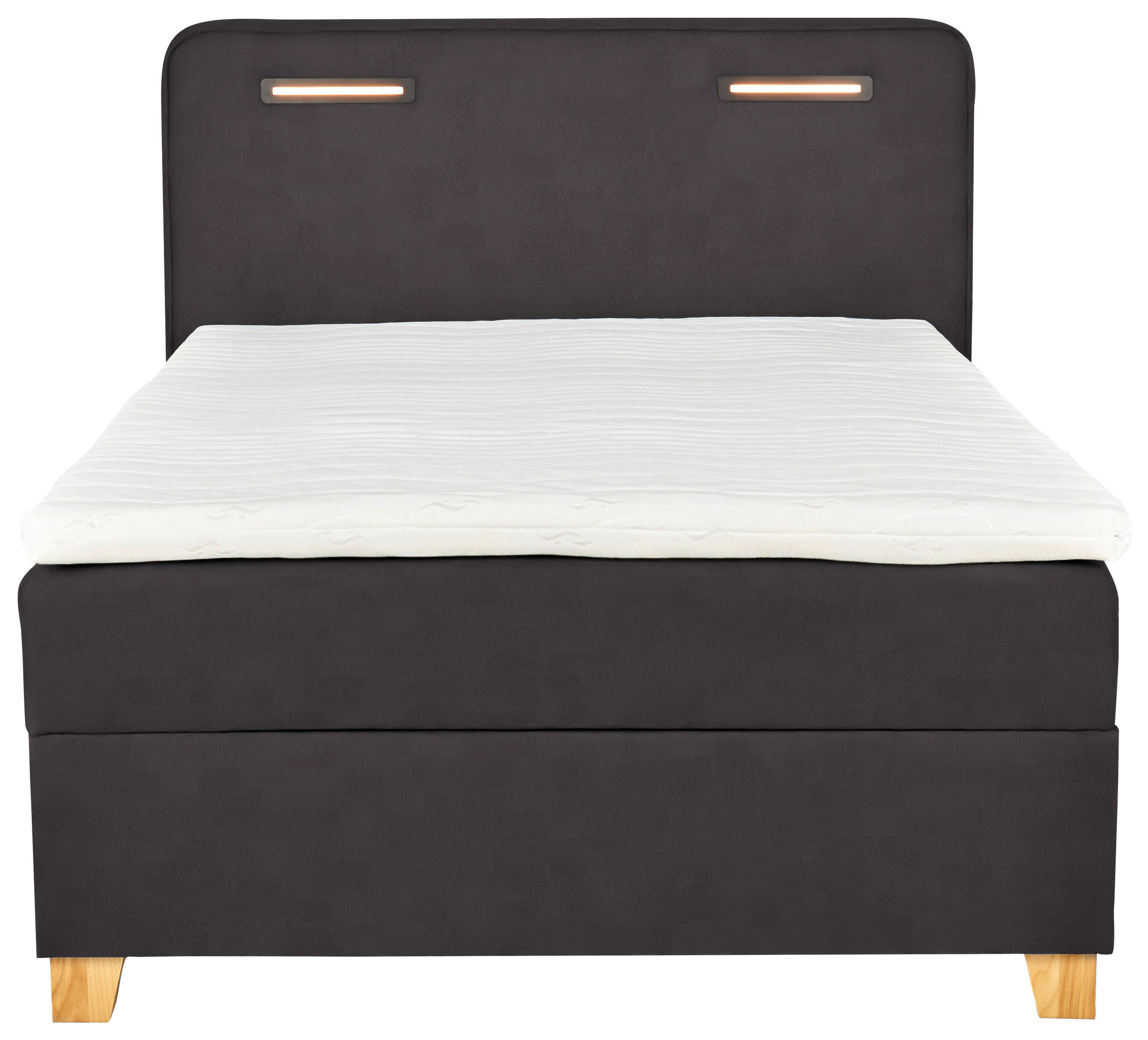 BOXBETT 120/200 cm  in Dunkelgrau  - Dunkelgrau, KONVENTIONELL, Holz/Textil (120/200cm) - Moderano