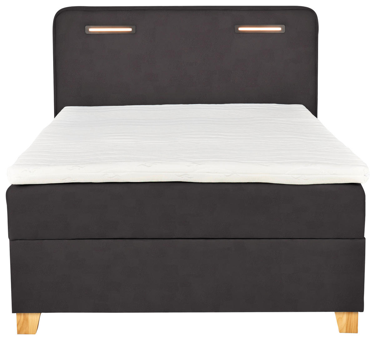 BOXBETT 120/200 cm  in Dunkelgrau  - Dunkelgrau, Konventionell, Holz/Textil (120/200cm) - Moderano