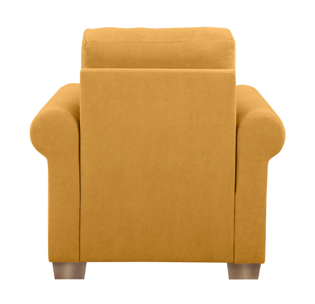 SESSEL in Gelb  - Gelb/Buchefarben, Design, Holz/Textil (93/89/82cm) - MID.YOU