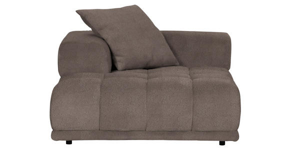 SOFAELEMENT in Flachgewebe Braun  - Schwarz/Braun, KONVENTIONELL, Kunststoff/Textil (125/66/155cm) - Carryhome