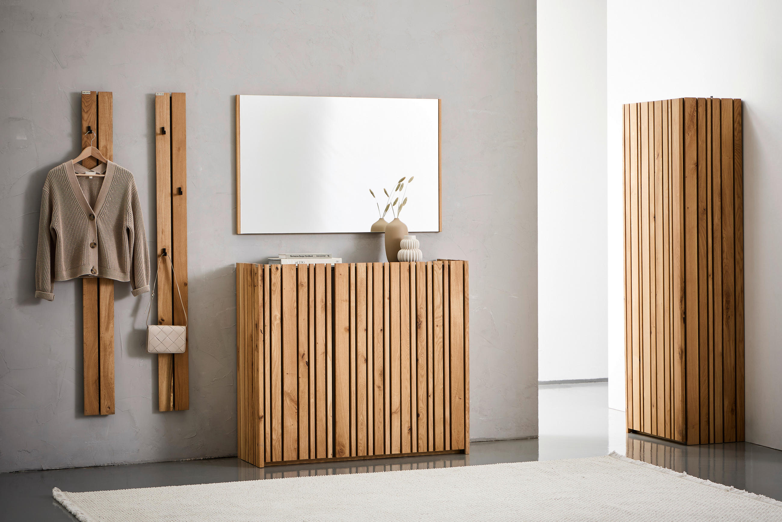 WANDSPIEGEL 120/75/2,5 cm    in rechteckig  - Eichefarben, Design, Glas/Holz (120/75/2,5cm) - Linea Natura