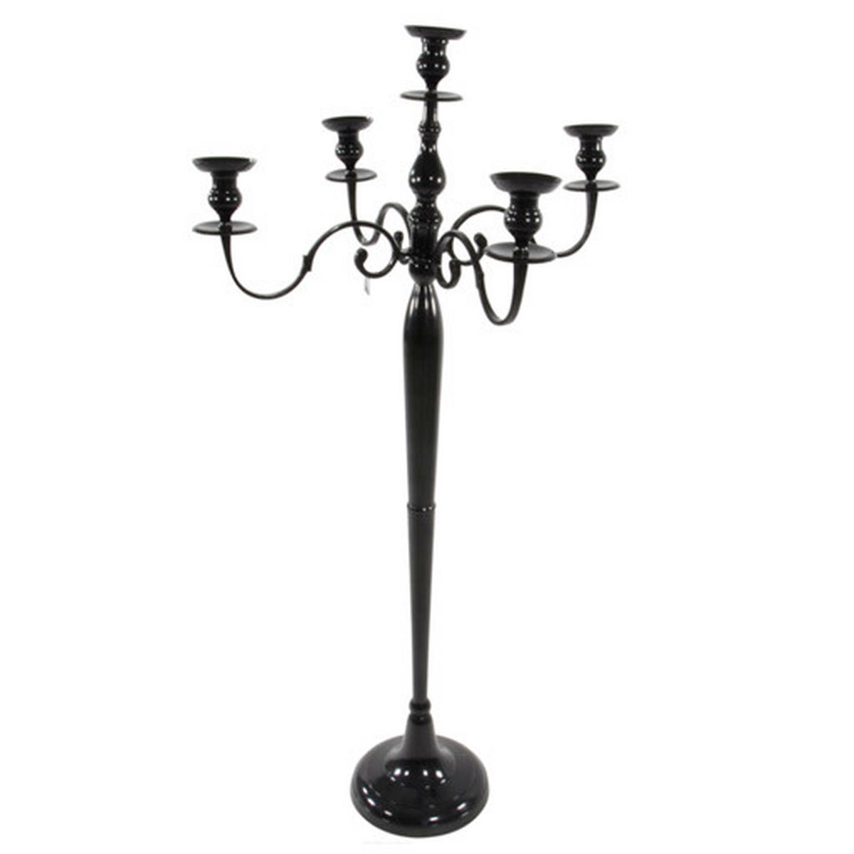 SVEČNIK - črna, Basics, kovina (37/79/37cm)