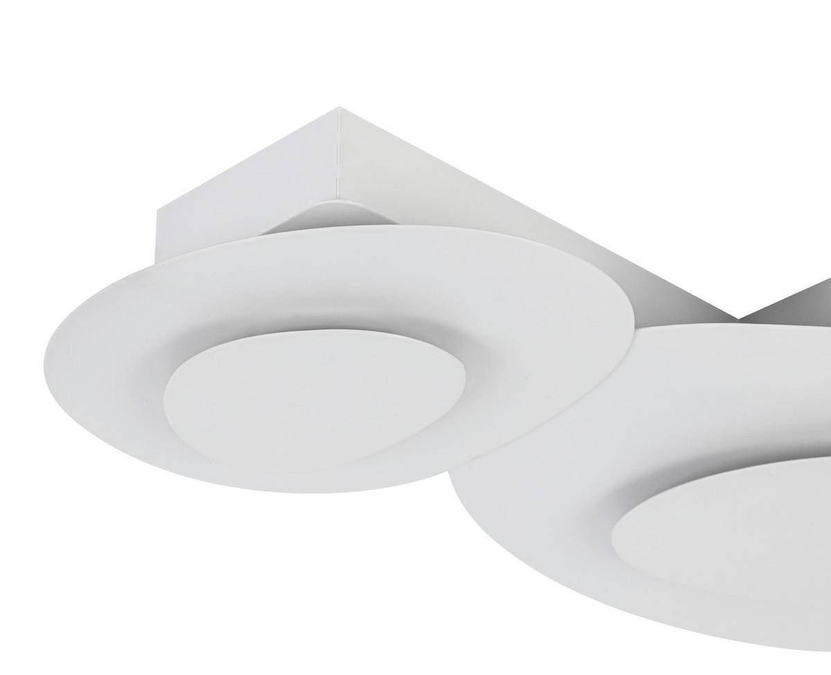 DECKENLEUCHTE    60/45/6 cm  - Weiß, Design, Kunststoff/Metall (60/45/6cm) - Collet's Monde