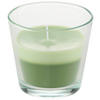 KERZE IM GLAS - Salbeigrün/Grün, Basics, Glas/Naturmaterialien (9/8,2cm) - Ambia Home
