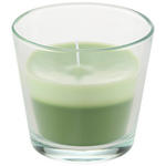 KERZE IM GLAS - Salbeigrün/Grün, Basics, Glas/Naturmaterialien (9/8,2cm) - Ambia Home