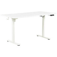 SCHREIBTISCH 140/70/72/118 cm Weiss höhenverstellbar elektrisch höhenverstellbar  - Weiss, Modern, Holzwerkstoff/Metall (140/70/72/118cm) - Livetastic