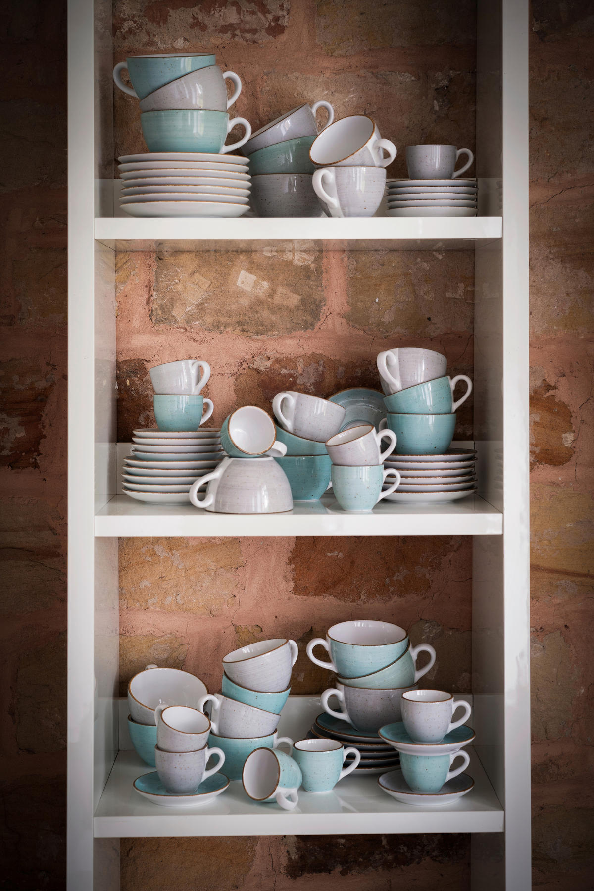 TASSENSET Vintage Nature Stein 8-teilig  - Hellgrau, Basics, Keramik - Creatable