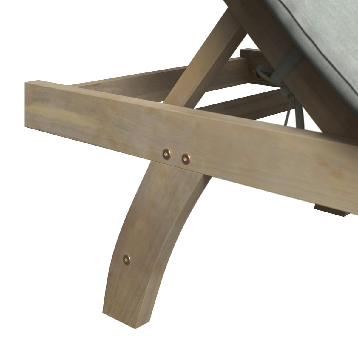 GARTENLIEGE 180/79/54 cm  - Hellgrau/Akaziefarben, Natur, Holz/Kunststoff (180/79/54cm) - Ambia Garden