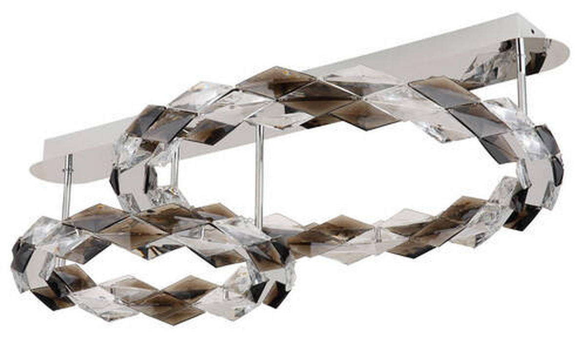 LED-DECKENLEUCHTE 50 W    80/55/24,5 cm  - Klar, Design, Kunststoff/Metall (80/55/24,5cm) - Globo
