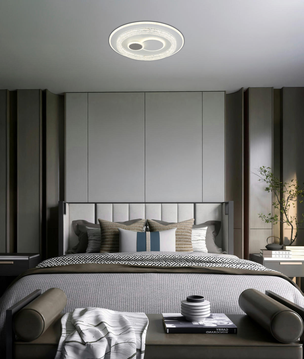 LED-DECKENLEUCHTE 49,5/6 cm   - Klar/Opal, Basics, Kunststoff/Metall (49,5/6cm) - Globo