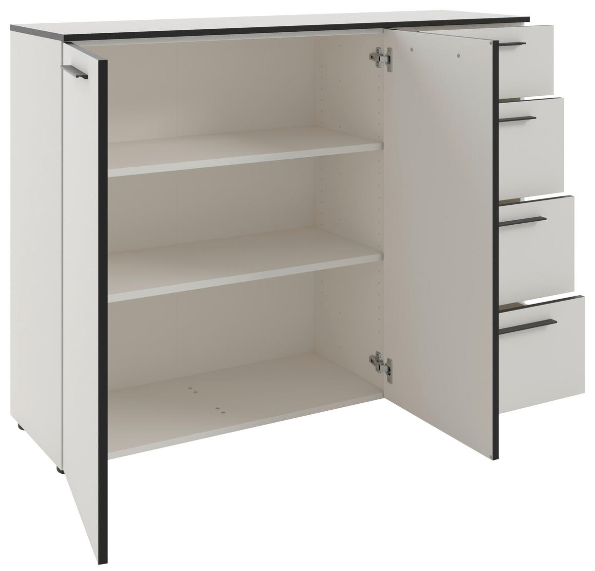 SIDEBOARD Soul  in 135/99,8/40 cm  - Schwarz/Weiß, MODERN, Holzwerkstoff/Kunststoff (135/99,8/40cm)