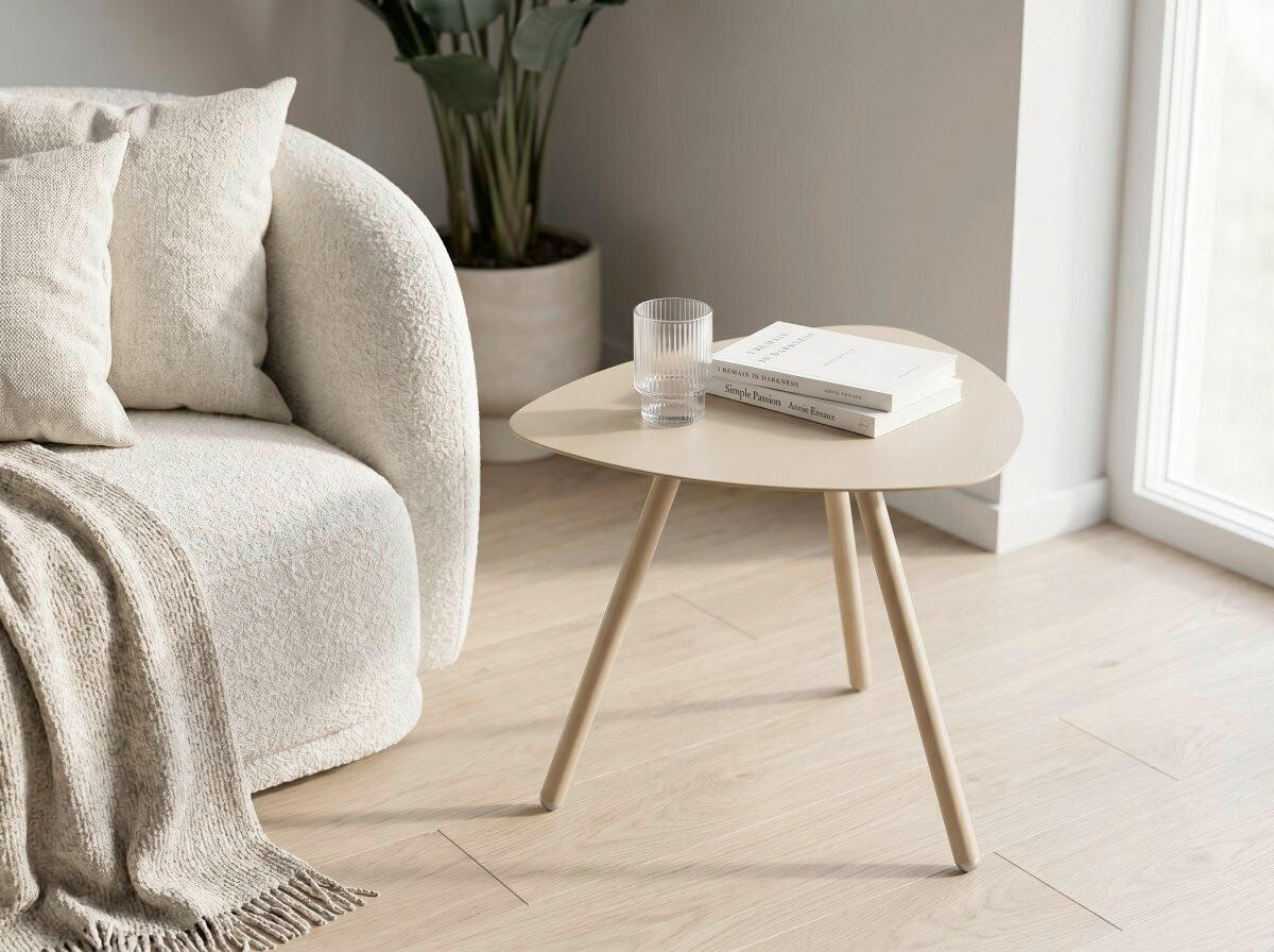 BEISTELLTISCH 50/50/40 cm Creme  - Creme, Design, Metall (50/50/40cm) - Xora