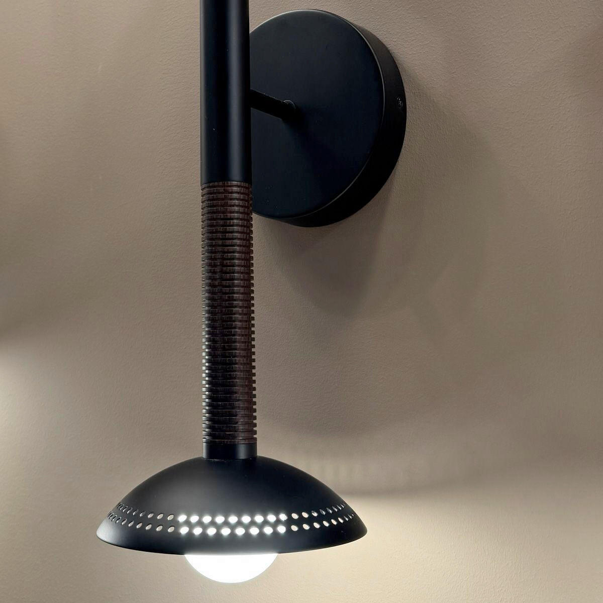 LED-WANDLEUCHTE Alora Mood 57,2/15,2 cm  - Walnussfarben/Schwarz, Design, Glas/Metall (57,2/15,2cm) - Elstead Lighting