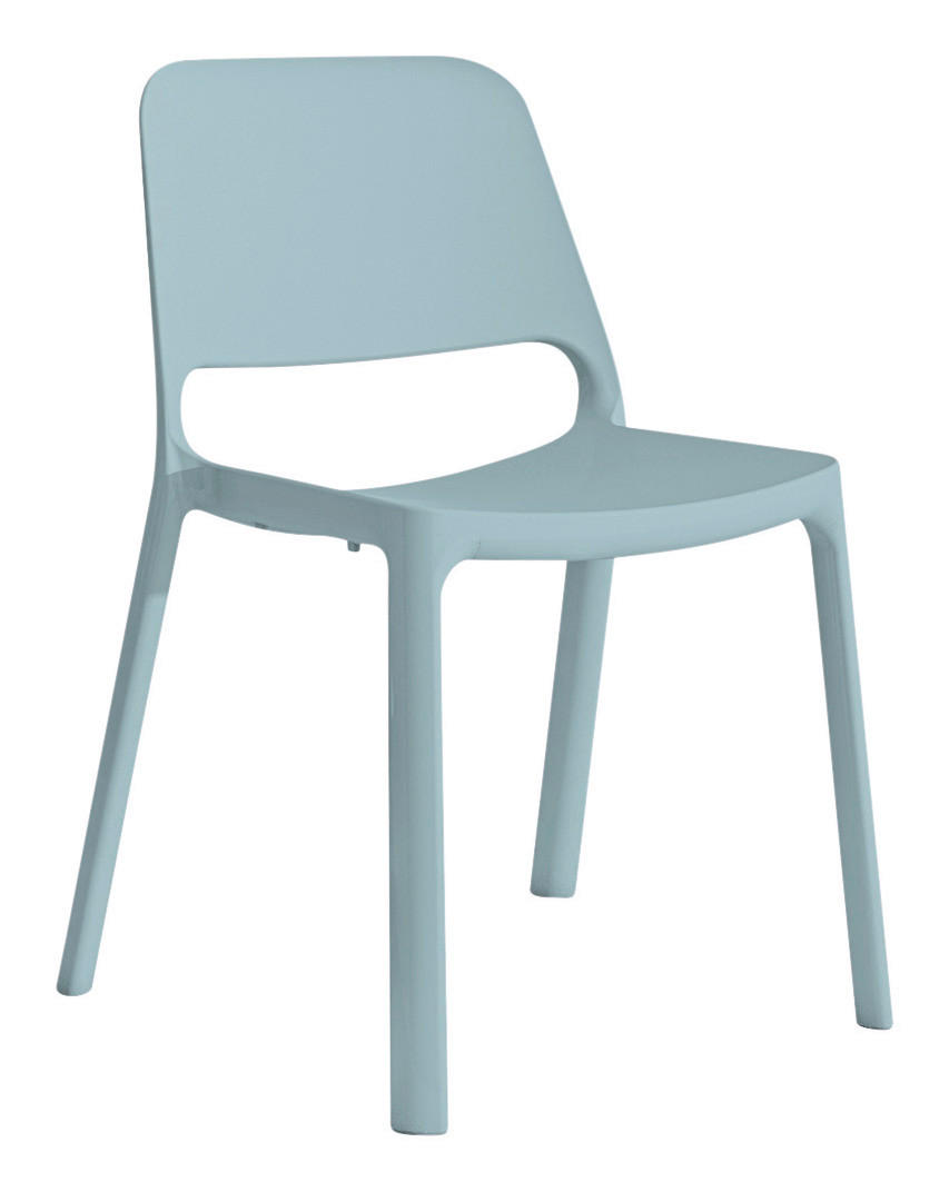Stapelstuhl in Kunststoff Hellblau