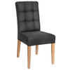 STUHL Webstoff Anthrazit  - Eichefarben/Anthrazit, KONVENTIONELL, Holz/Textil (48/95/61cm) - Carryhome